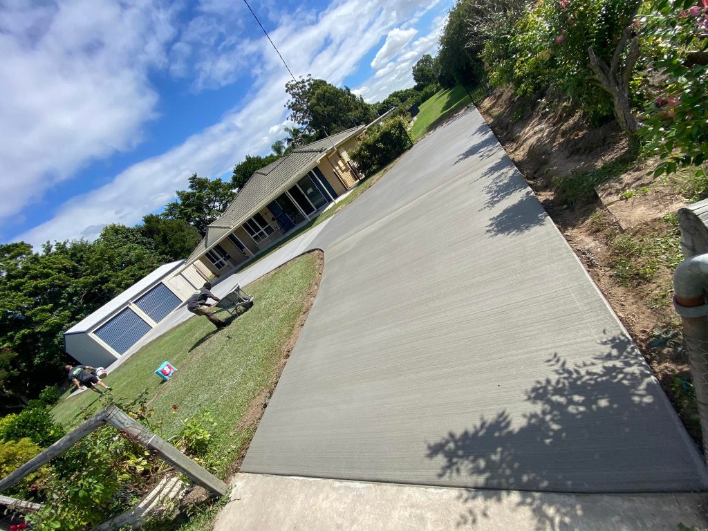 New concrete driveway project by Dunrite Concreting